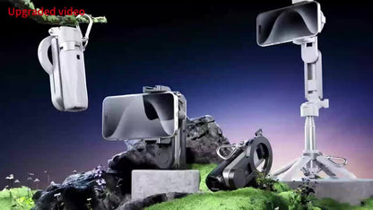 Stick de selfie multifunções 4 em 1 com controlo remoto sem fios | Combinação dupla de clipe magnético e para telemóvel, rotação de 360°