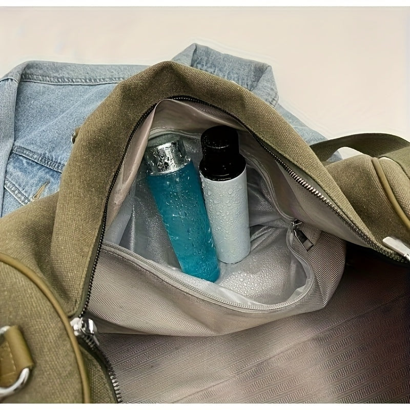 2025 New Large Capacity Duffel Bag for Men & Women - Durable Military Green/Black Gym Travel Carry-On with Adjustable Shoulder Straps, Spacious Luggage for Sports, Weekend Trips & Daily Commute, Duffle Bag for Travel, Sports