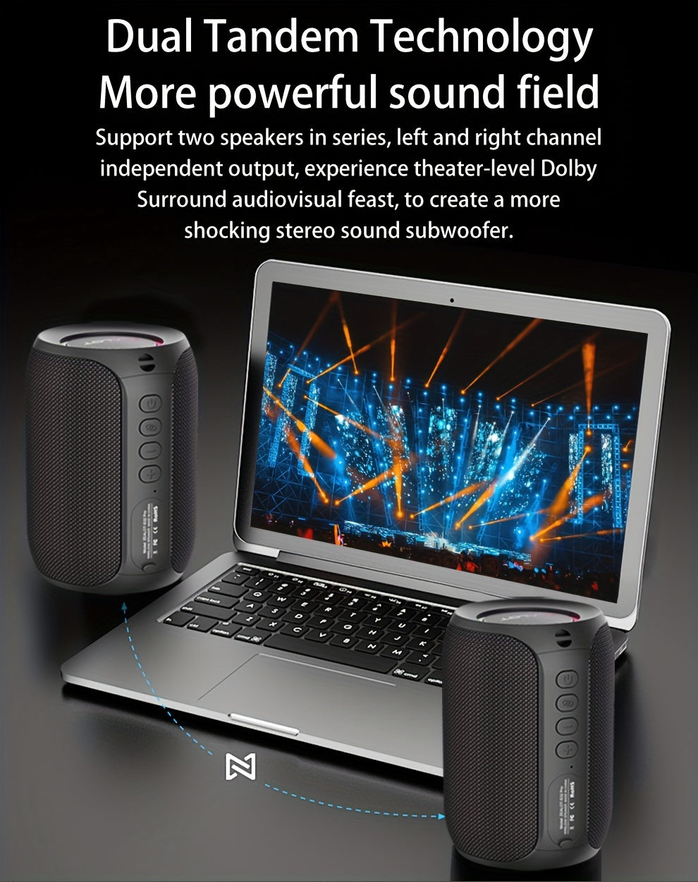 2024 New Style Zealot S32 Pro Wireless Speakers, Featuring Dual Pairing, a 3600Mah Battery, And 12 Hours of Loud Stereo Playtime with Booming Bass, Includes a Type-C Charging Cable for Connection with Mobile Phones, Tablets,