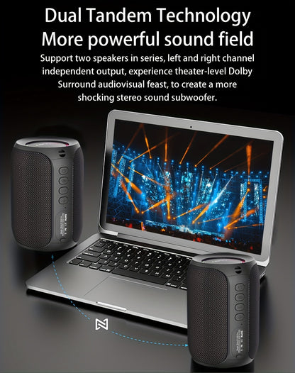 2024 New Style Zealot S32 Pro Wireless Speakers, Featuring Dual Pairing, a 3600Mah Battery, And 12 Hours of Loud Stereo Playtime with Booming Bass, Includes a Type-C Charging Cable for Connection with Mobile Phones, Tablets,