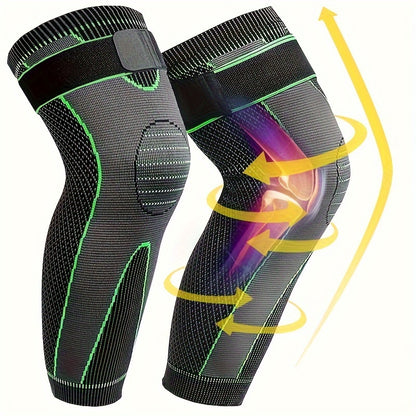 Two pairs of compression leg sleeves with elastic bands, suitable for both men and women, knee protectors, pressure sleeves for indoor and outdoor fitness, warm and breathable, perfect gift for family and friends, suitable fo