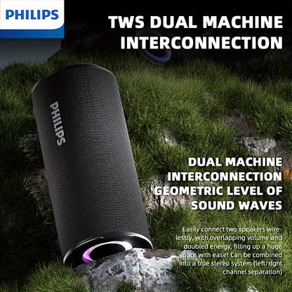 For Philips Wireless Speakers with High Fidelity Sound Quality, Low Power Consumption, Long Battery Life, and Drawstring for Easy Carrying, Portable Audio, Compact Design, Durable Build, Hiquality Audio, Usb Charging, Music L