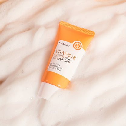 1pc 50g Vitamin C Cleanser, Facial Wash Cleanser, Gentle Cleansing Pores Cleanser, Brightening Oil Control Cleanser