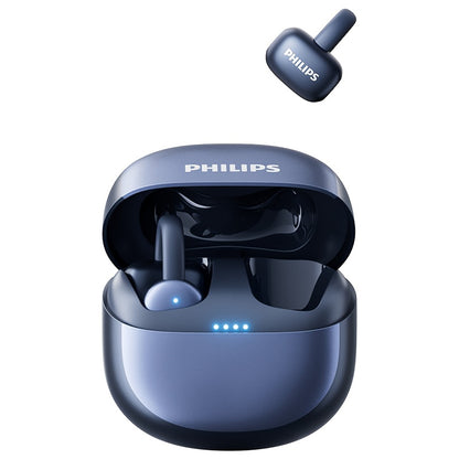 Philips True Wireless Bluetooth Headphones, Open Wireless Earbuds, Ear Clip Wireless Earbuds, for iPhone and Android, Comfortable to Wear, Bluetooth 5.4, 46 Hours of Playtime, Stereo Bass, LED Battery Display, ENC Dual Noise