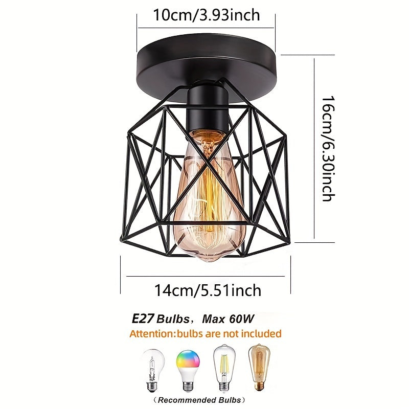 2pcs Modern Nordic Ceiling Lights, E27 Bulb Base, Kitchen Hallway Balcony Foyer Fixtures Without Bulbs