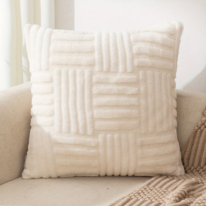 1pc Bohemian Snowflake Velvet Throw Pillow Cover - Soft and Stylish Living Room Decor with Zipper Closure