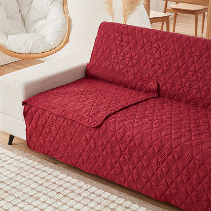 1pc Double-sided Waterproof Sofa Slipcover, Cushion Sofa L-shaped Universal Cover, Furniture Protector For Bedroom Office Living Room Home Decor Washable Couch Cover For Dog