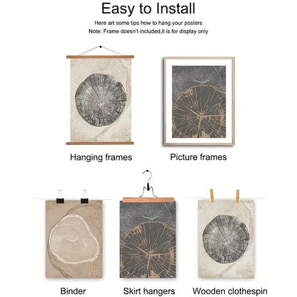 2D/Flat 3pcs Abstract Black and White Elegant Canvas Art with Wooden Frame, Large Wall Decor – Perfect for Living Room, Bedroom, Dining Room, Office – Ideal Halloween & Easter Gift, Flat 2D Design