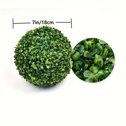 1pc Artificial Green Grass Ball, Various Sizes Of Boxwood Hanging Decorative Ball, Suitable For Family, Courtyard, Outdoor Garden, Courtyard, Wedding Party Decoration