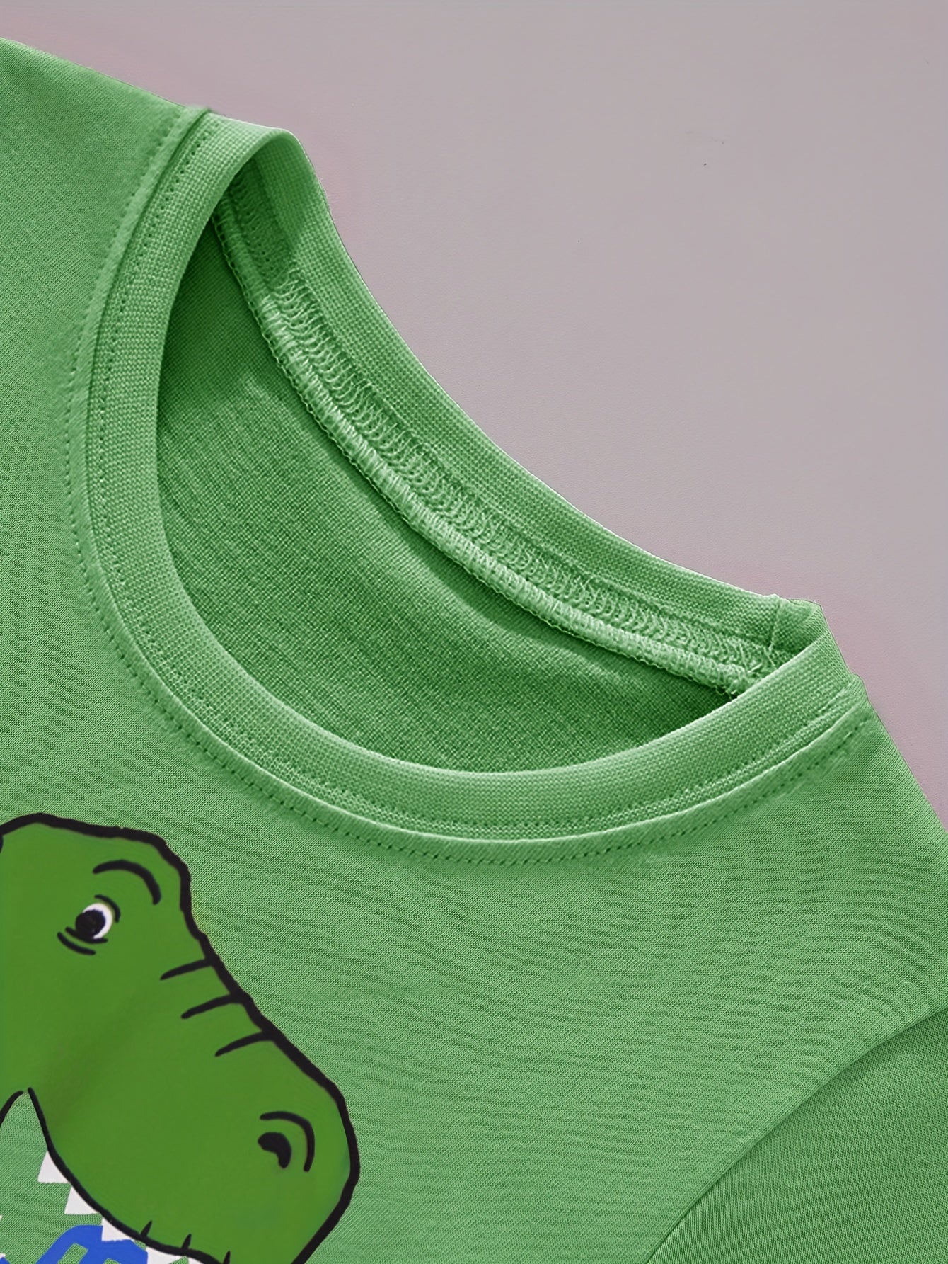 Boys' Pure Cotton Long Sleeve T-Shirt with Small Dinosaur Pattern Autumn and Winter Trendy Style