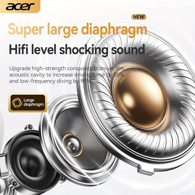 Upgraded Wireless Over-Ear Headphones with Bass-Enhanced Sound, Lightweight Foldable Design Featuring Built-In Microphone. Includes 3.5mm Audio Cable