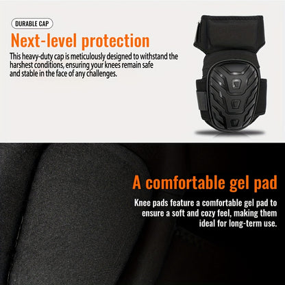 2pcs Heavy-Duty Knee Pads with Non-Slip Surface - Adjustable Strap for Construction, Gardening, Painting - All-Day Comfort & Impact Protection - Ideal for Professionals & DIY Projects - Gzzhi, Knee Pads for Work, Durable PVC