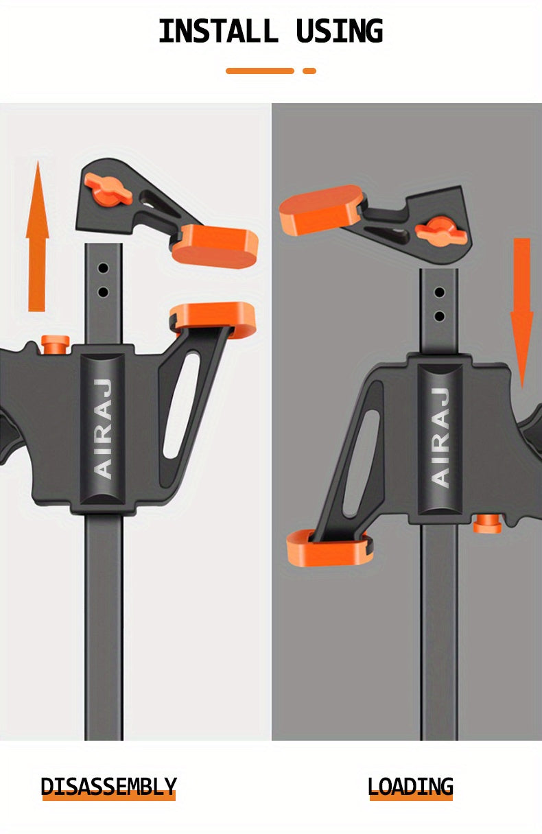 2/5pcs AIRAJ 10.16 Cm Woodworking Clips F Clamp Clip Hard Grip Quick Ratchet Release DIY Carpentry Hand Vise Tools