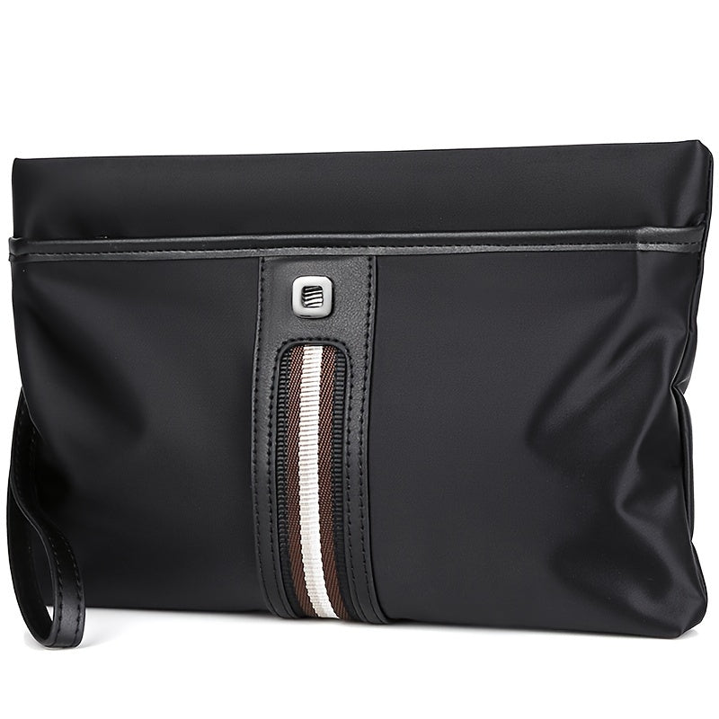 Men's Business Fashionable Envelope Bag Large Capacity Handbag Oxford Cloth Clutch Bags, Simple Wrist Bag Phone Cards Keys Storage Bags
