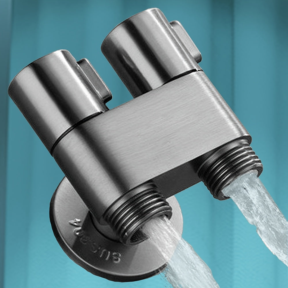 Square and Round Pressurized Spray Gun with Stainless Steel Flat Bracket, Featuring Dual Water Outlet Valve for Toilet Companion - Powerful Jet