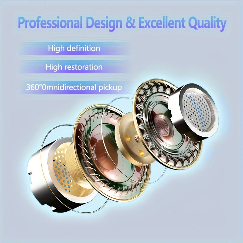 2025 New USB C Phone Mini Microphone for iPhone, Android, Camera, Utsund LED Display Wireless Lavalier Microphone for Video Recording, Clip on Lapel Lav Mics with Noise Reduction for Interview Vlog YouTube TikTok