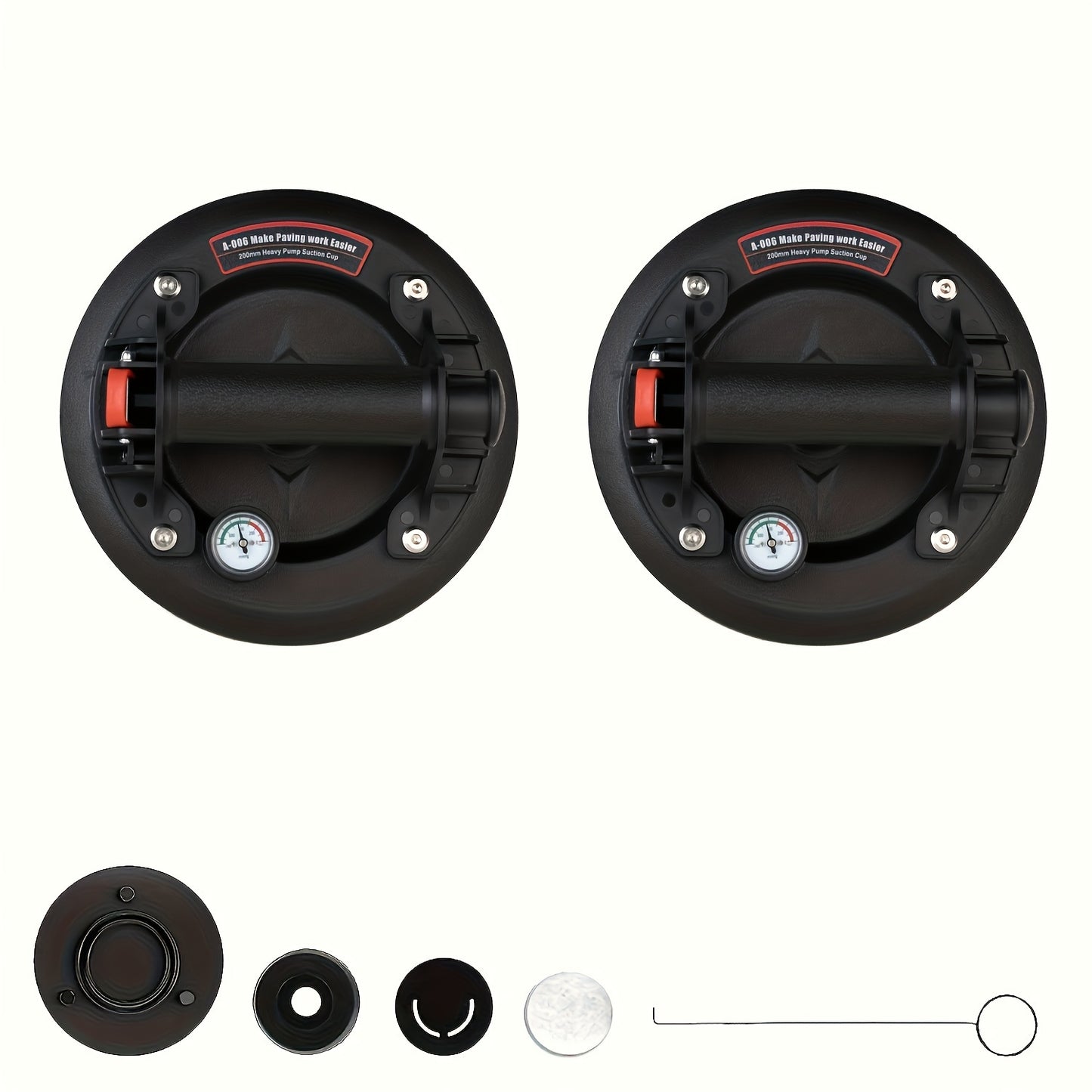 2pcs rubber industrial-grade vacuum suction cups with precision dials, for glass handling tile tiling, furniture moving, rock plate handling, etc., is a good helper for your decoration home, suitable for men and Women's holid