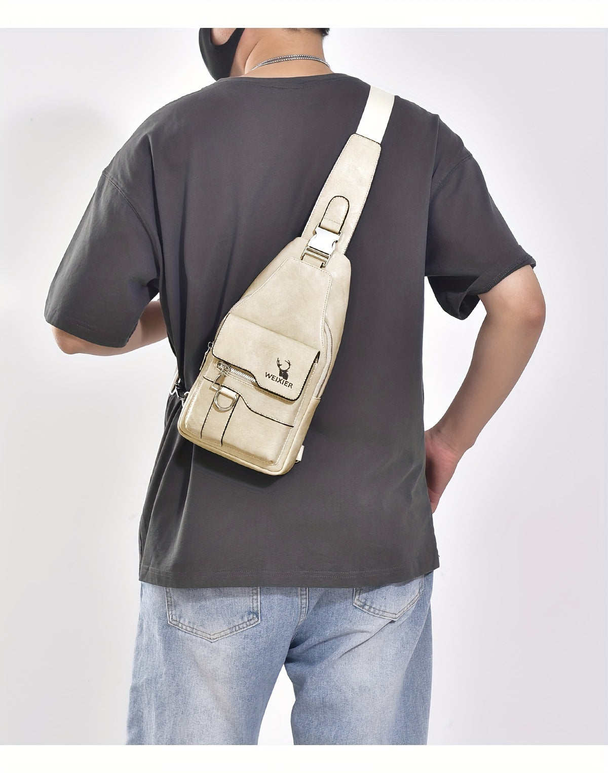 New and Wear-Resistant Men's Crossbody Bag, Handbag, Shoulder Bag, Chest Bag, Made of Wear-Resistant Fabric, with Large Capacity, Convenient to Carry, Suitable for Daily Work, Leisure, and Travel, Available in Multiple Colors