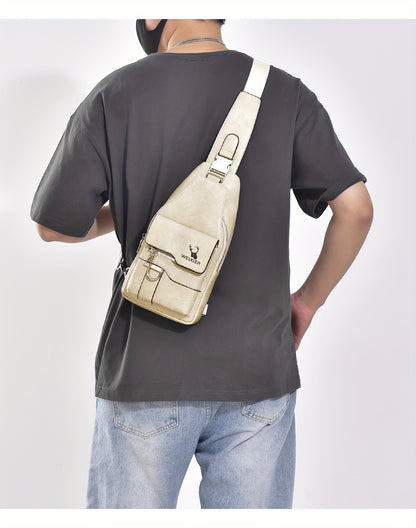 New and Wear-Resistant Men's Crossbody Bag, Handbag, Shoulder Bag, Chest Bag, Made of Wear-Resistant Fabric, with Large Capacity, Convenient to Carry, Suitable for Daily Work, Leisure, and Travel, Available in Multiple Colors