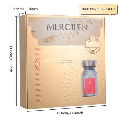 1 Box SLEEPING MASK, Type III Collagen Peptide Sleep Mask, Moisturizing, Firming, Soft And Delicate Skin Travel Essential