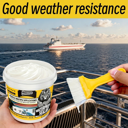 1kg/35oz DOEYVOSE Heavy-Duty Waterproof Sealant - Quick-Drying No-Residue Waterproofing Coating, Strong Adhesive for Ship Decks, Floors, Basements, Roofs, - & DIY Leakproof Seal (1kg Tube)