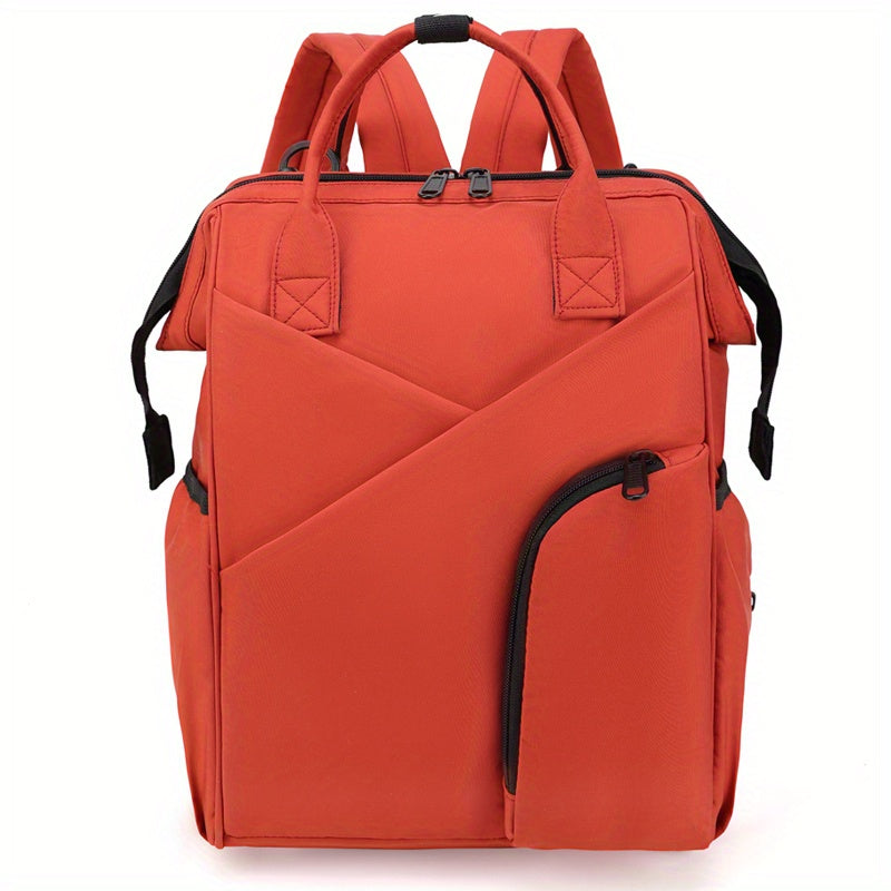 Multi-layer Space Large-capacity Solid Color Fashion Simple Mommy Bag Portable Multi-functional Backpack, Halloween Thanksgiving Day Christmas Gift