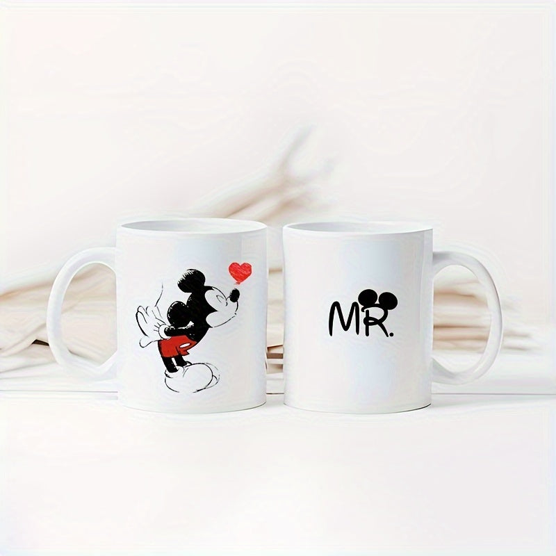 1pc, Ceramic Coffee Mugs, Porcelain Coffee Cup, Funny Coffee Mug, Cartoon Printed Tea Cup, Reusable Coffee Mug, Creative Cup For Tea Coffee Juice, Decorative Coffee Mug, Gifts For Friend And Family