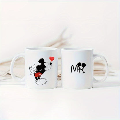 1pc, Ceramic Coffee Mugs, Porcelain Coffee Cup, Funny Coffee Mug, Cartoon Printed Tea Cup, Reusable Coffee Mug, Creative Cup For Tea Coffee Juice, Decorative Coffee Mug, Gifts For Friend And Family