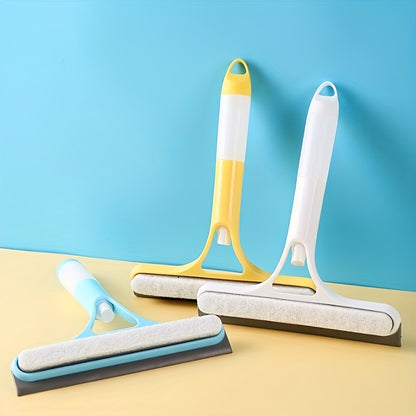 3-in-1 Multifunctional Plastic Squeegees for Windows, Mirrors, and Glass Cleaning - Spray, Wipe and Dry - Ideal for Bathroom, Kitchen, and Living Spaces
