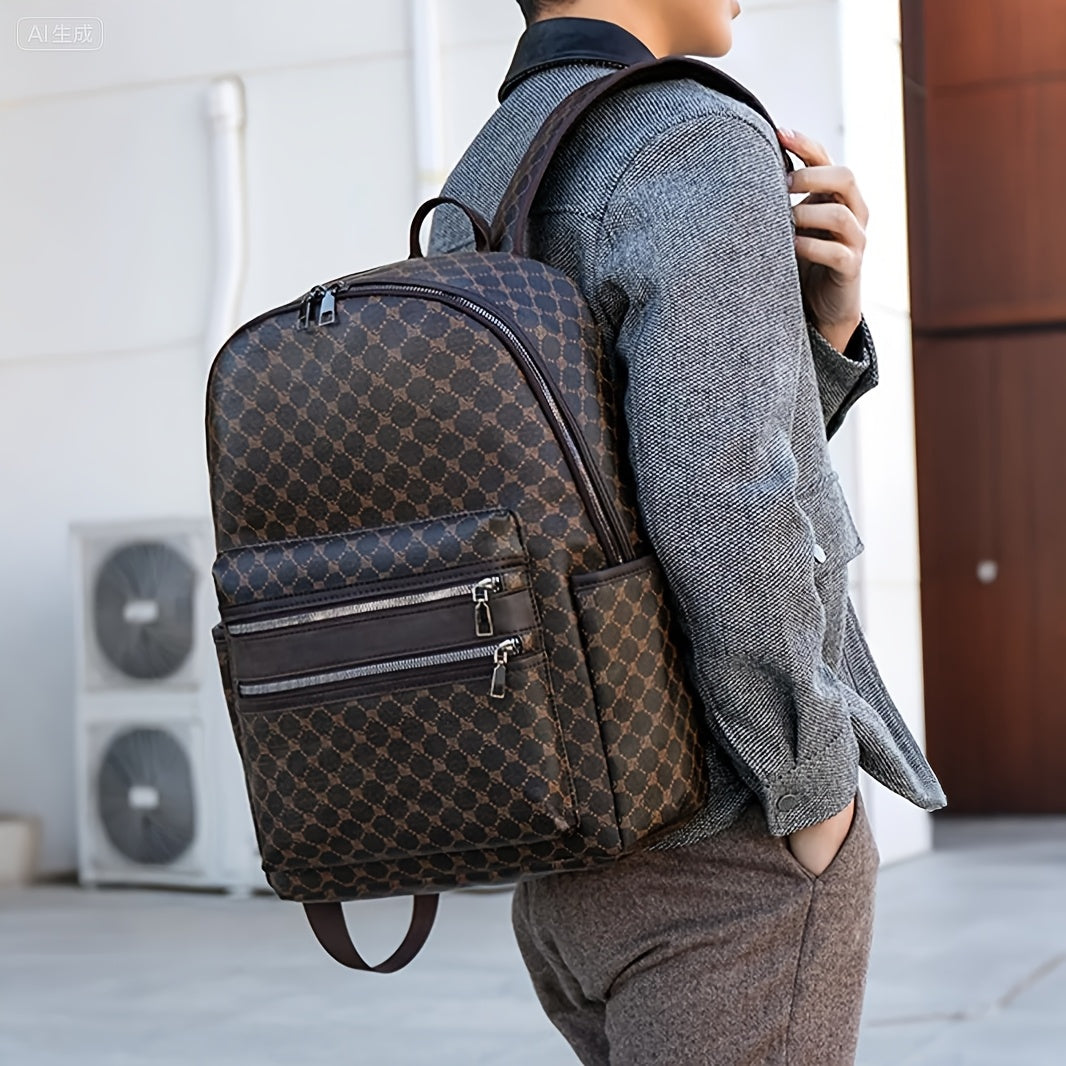 Men's & Women's Large Capacity Lightweight Backpack - 39.62cm Laptop Computer Bag, School Travel Backpack with Tablet Pocket, High Quality Backpack for College, Commuting, & s (Black/Grey, Casual/Dressy)
