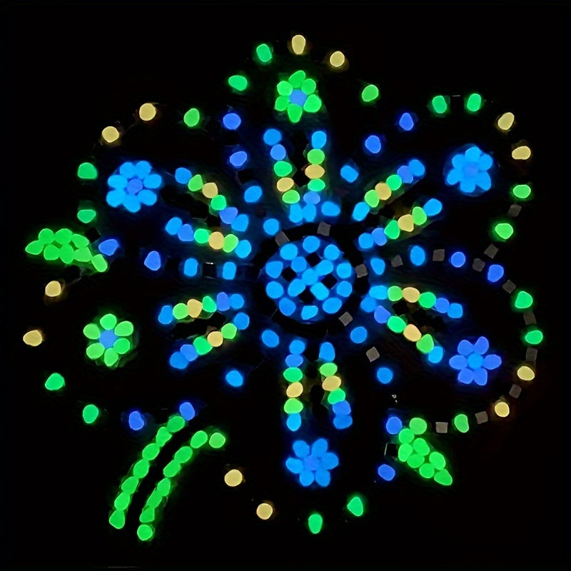100pcs/500pcs Outdoor Luminous Miniature Pebbles, Garden Potted Mini Garden Accessories, Garden Decoration, Garden Supplies, Wedding Party Decoration, Festival Supplies, Garden Aquarium Dark Glow-in-the Dark Luminous Stone! (