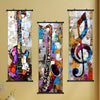 Conjunto de 3 Quadros Decorativos Musicais Suspensos