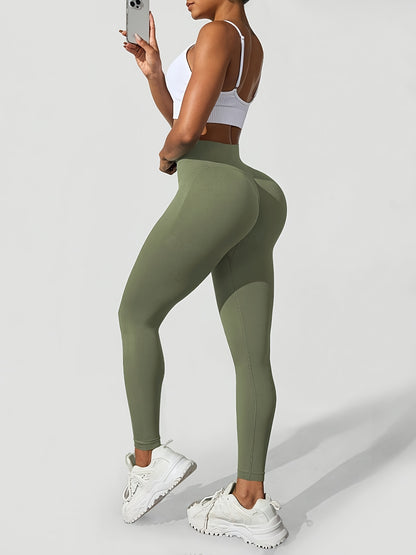 Seamless High-Waisted Yoga Pants for Women - Tummy Control Butt-Lifting 4-Way Stretch Workout Leggings, Moisture-Wicking Quick-Dry Fitness Running Gym Casual Wear, All-Season Machine Washable, Seamless Design, Durable Legging