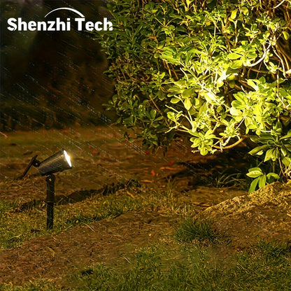 Solar Spot Lights Outdoor, Adjustable Auto On/Off Flag Pole Lights, Landscape LED Lighting Ground Light for Garden Pool Tree Pond and Yard