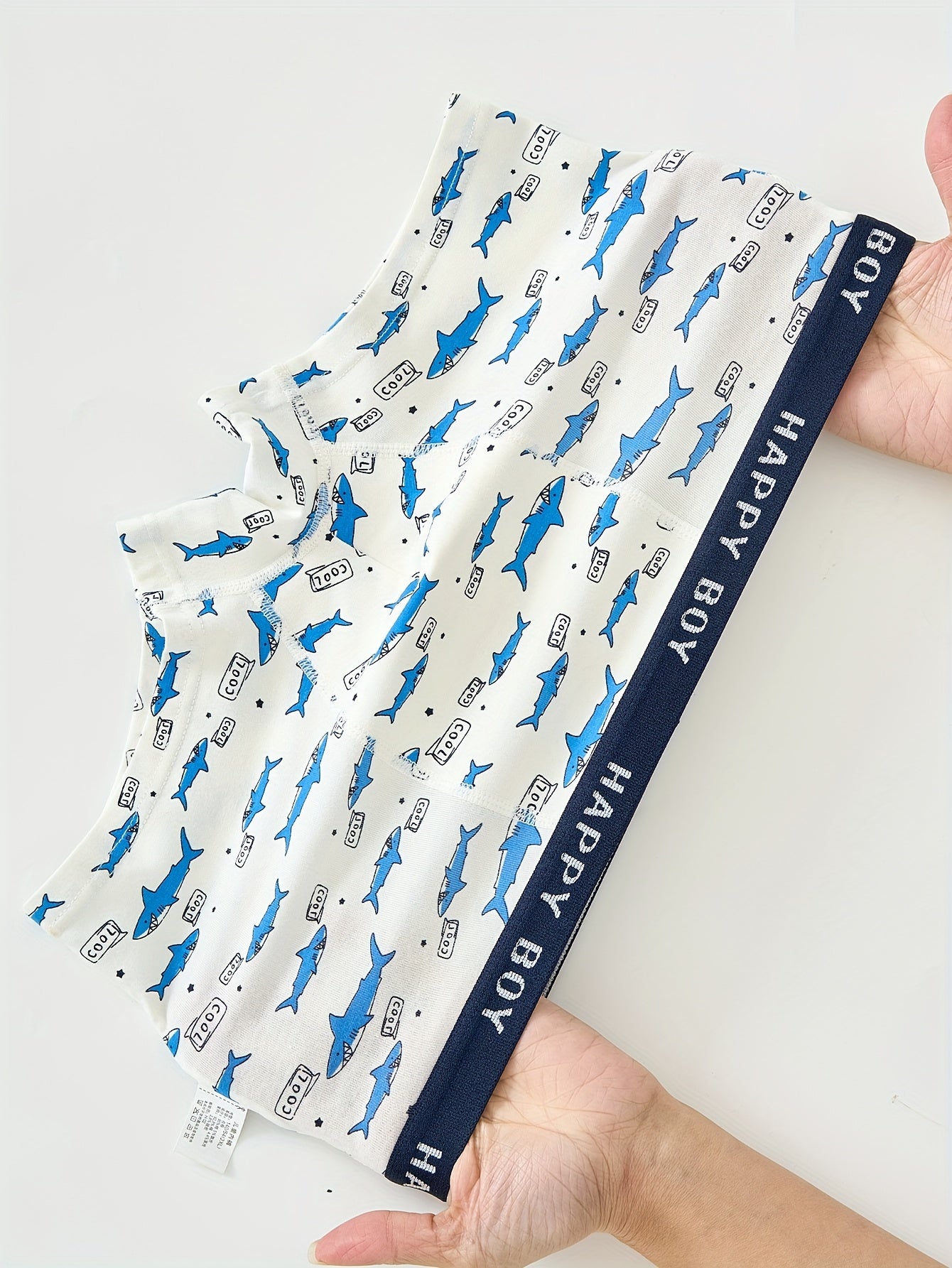 Conjunto de 4 Cuecas Boxer Infantis de Algodão Macias e Respiráveis ​​​​com Estampado Desenho Animado - Confortáveis ​​​​e Fáceis