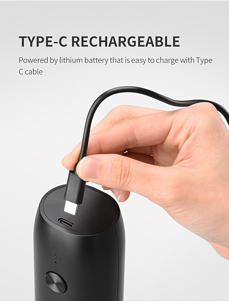 1pc/2pcs Option, Rechargeable Electric Salt And Pepper Grinder, Automatic Salt And Pepper Grinder with LED Light, Adjustable Coarseness, Large Capacity, Suitable for Home Kitchen Barbecue, Restaurant, Outdoor, Wedding Gift