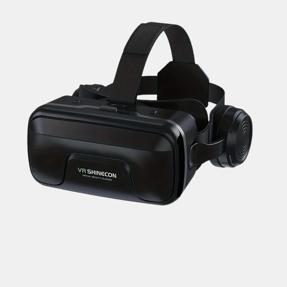 Portable VR Movie Game Glasses - HD Cinema Headset with Adjustable Strap, Smartphone Compatible, No Battery/Charging Required, Stylish Curved Design with Black Body - Ideal Gift for Immersive Home Entertainment, Suitable for