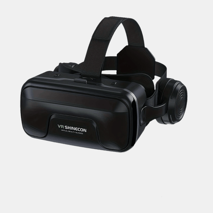 Portable VR Movie Game Glasses - HD Cinema Headset with Adjustable Strap, Smartphone Compatible, No Battery/Charging Required, Stylish Curved Design with Black Body - Ideal Gift for Immersive Home Entertainment, Suitable for