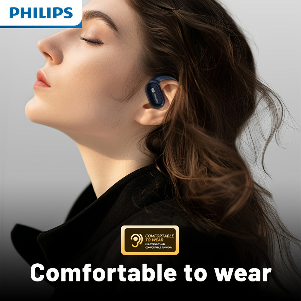 Philips' new 2025 wireless headphones, equipped with a 500-milliampere charging case, upgraded wireless 5.4 technology, on-site listening experience, ear-back fitting design, significantly enhanced sound insulation effect, AI