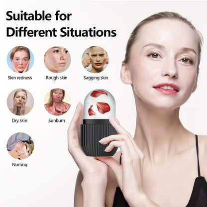 Silicone Ice Facial Roller: No Fragrance, Battery-Free, Suitable for Various Skin Conditions