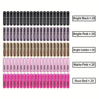 For Mini Portable Refillable Perfume Atomizer - Aluminum Mist Spray Bottle for Travel, Multi-Color Options, Fragrance-Free (Bubble-Free), Refillable Perfume Bottle|Compact Design|Aluminum Atomizer, Perfume Bottl