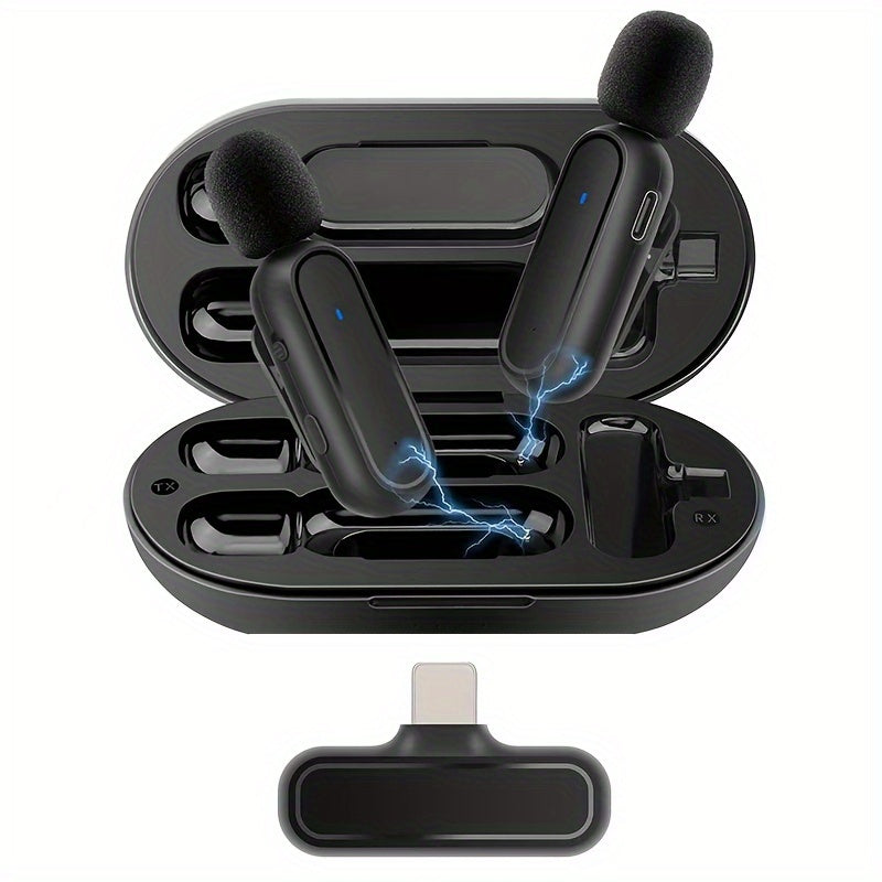 Kit 2 Microfones Sem Fios Profissionais com Estojo