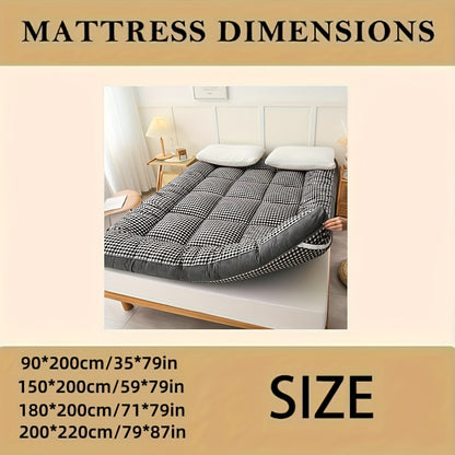 Luxurious soft square mattress topper - Breathable fluffy all-season comfort for bedrooms, guest rooms, and dorms - Warm winter bedding for fall - Machine washable polyester bedspread for outdoors, camping, and hiking