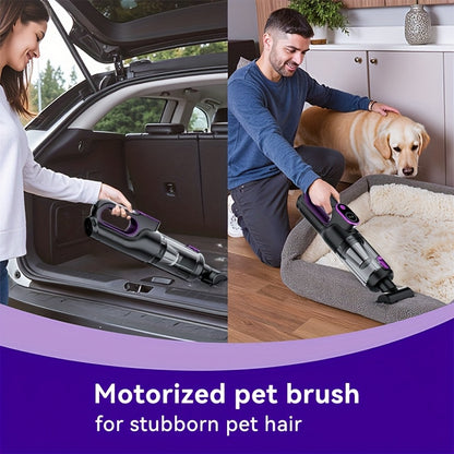 Wireless handheld vacuum cleaner for cars and homes, car-mounted 2-in-1 blower and suction cleaner, handheld type, high power, super strong suction, small and mini handheld car interior cleaner, wet and dry dual-purpose car v