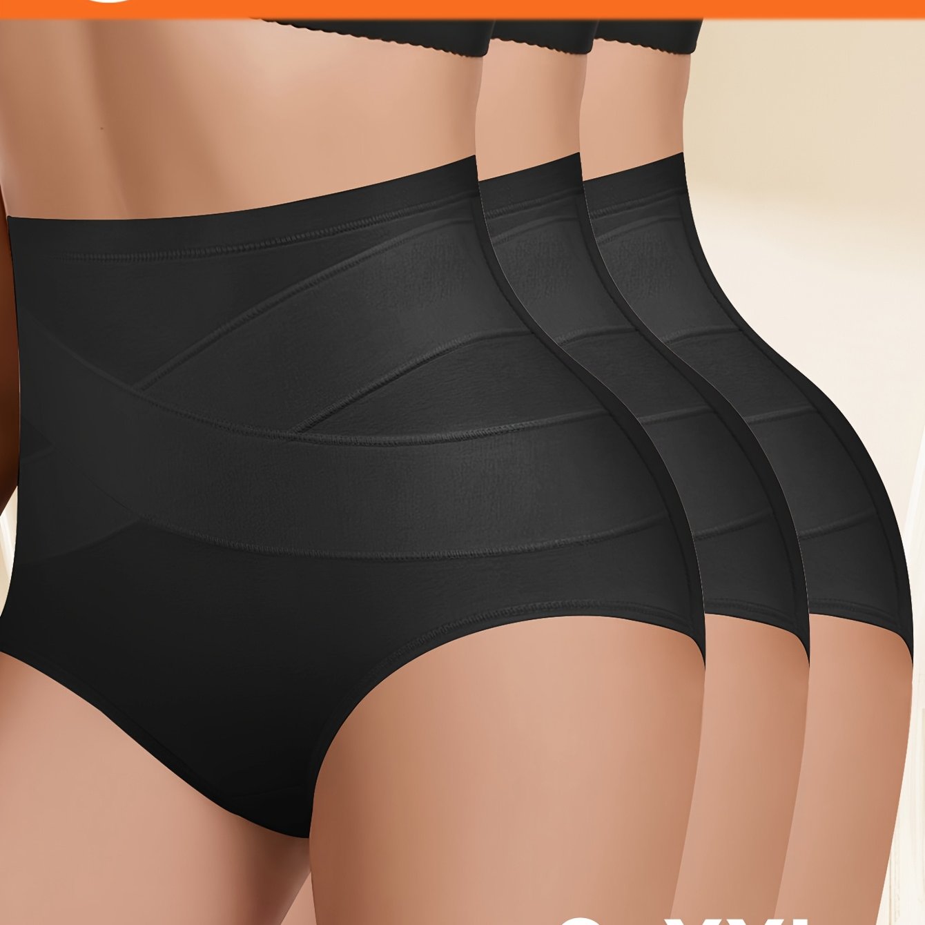 3pcs Women's High-Waist Tummy Control Butt Lifting Full Coverage Shapewear Panties, Seamless Panty for Women High Waist, Plus Size Sexy Underwear Bottoms for Women, Tummy Control Seamless Underwear, High Waisted Panties for W