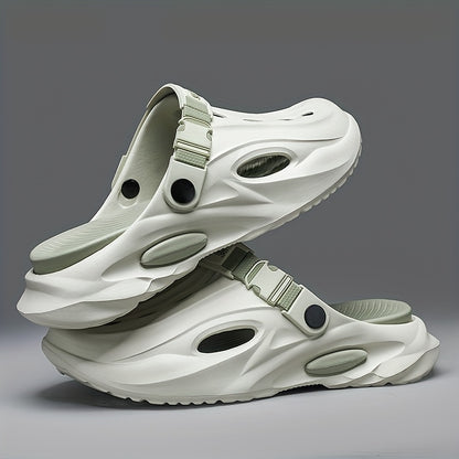 Men'S and Women'S Summer EVA Slides - Lightweight, Breathable, Non-Slip Comfort Sandals for Beach, Hiking, and Casual Wear, Soft Sole, Open Toe, Stylish Black and White Design, Beach Sandals | Summer Footwear | EVA Material S