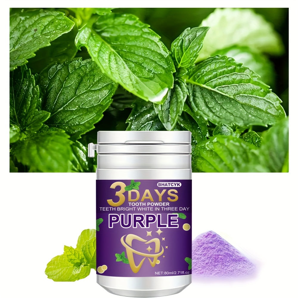 1pc Purple Teeth Whitening Powder, Deep Cleaning Tooth Polish, Tooth Cleaning Powder For Daily Life