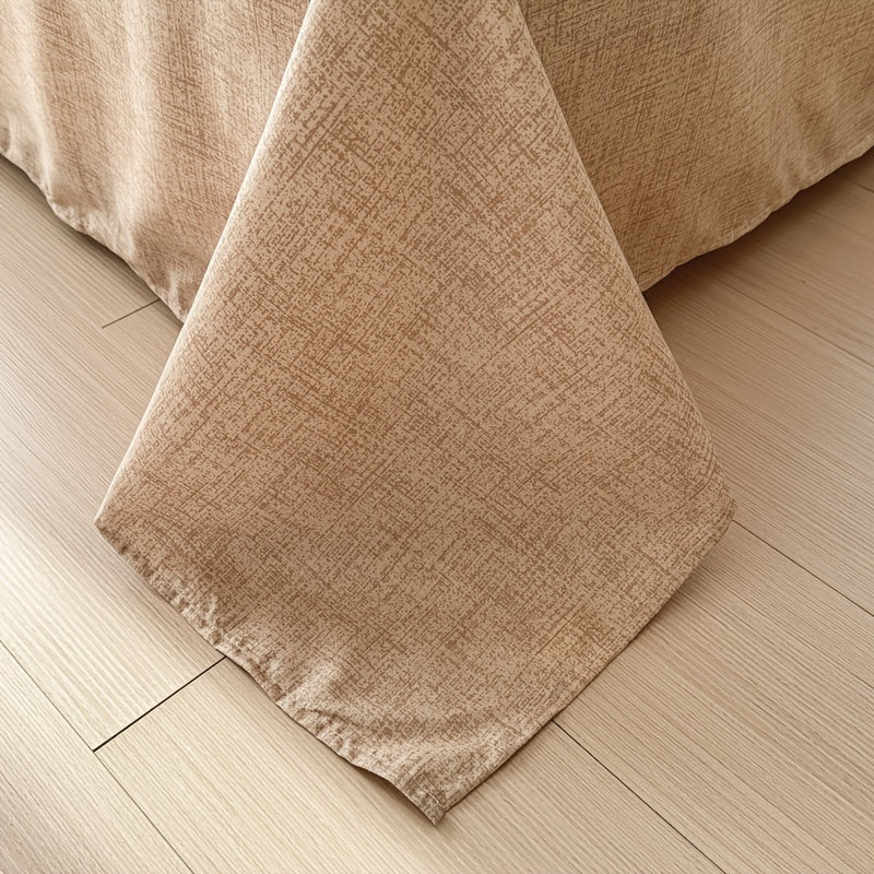 4pcs Soft & Comfortable Plant Print Bedding Set, Duvet Cover, Flat Sheet & 2 Pillowcases (No Fillers), All-Season Polyester with Zipper Closure, Machine Washable, Breathable & Fade-Proof Fabric, Perfect for Bedroom Dorm Guest