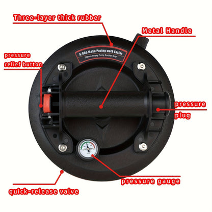2pcs rubber industrial-grade vacuum suction cups with precision dials, for glass handling tile tiling, furniture moving, rock plate handling, etc., is a good helper for your decoration home, suitable for men and Women's holid