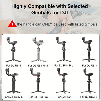 MINIFOCUS Handheld Gimbal Stabilizer Grip with NATO Clamp, Aluminum Alloy Camera Accessory, Expandable Multi-Function Mount, Adjustable Angle for DJI RS4/RS4 PRO/Ronin RS3 Mini/RS3/RS3 Pro/RS 2/RSC2 Gimbal Handle